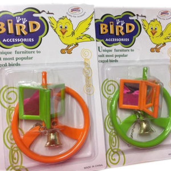 Dolphin muovinen linnun lelu n.10cm, peilillä